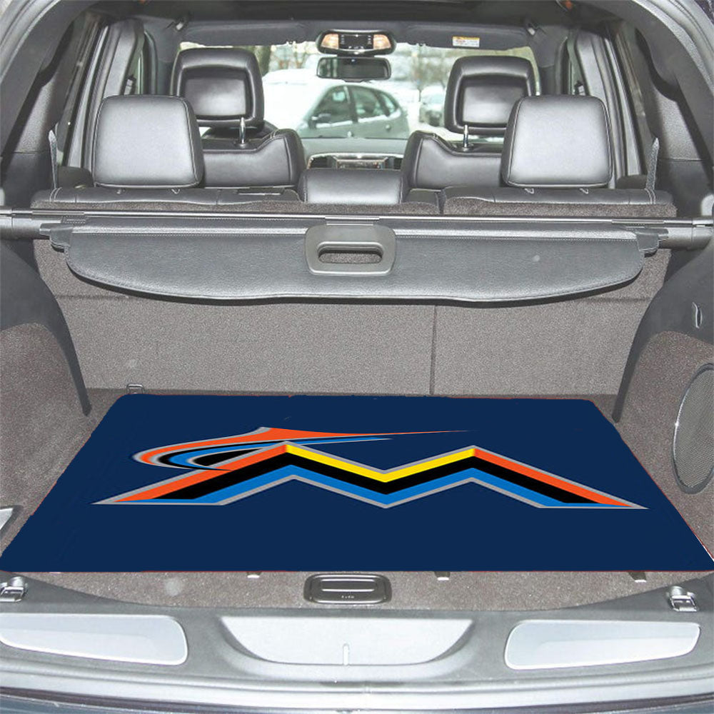 Miami Marlins Baseball Logo Blue Car Trunk Mat Non Slip