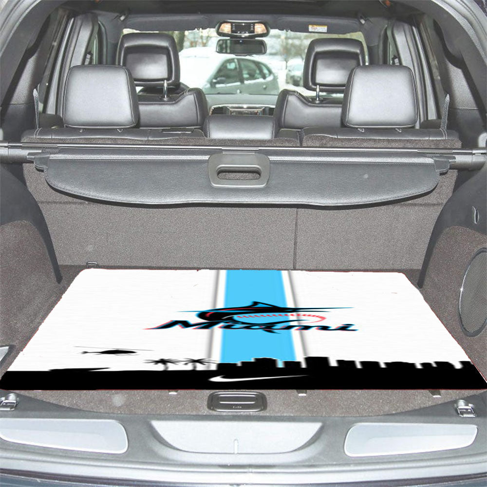Miami Marlins Mlb Car Trunk Mat Non Slip