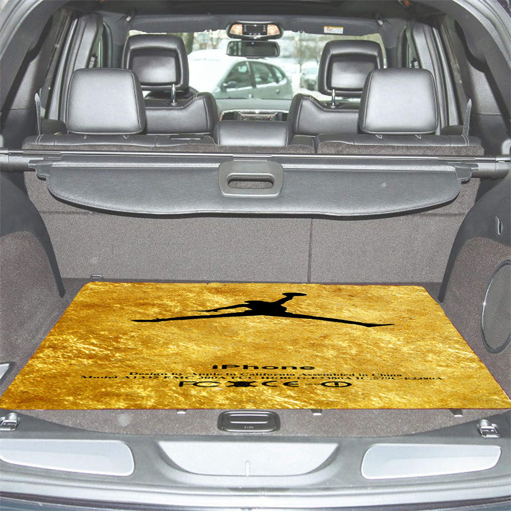 Michael Jordan Golden Gold Pattern Car Trunk Mat Non Slip