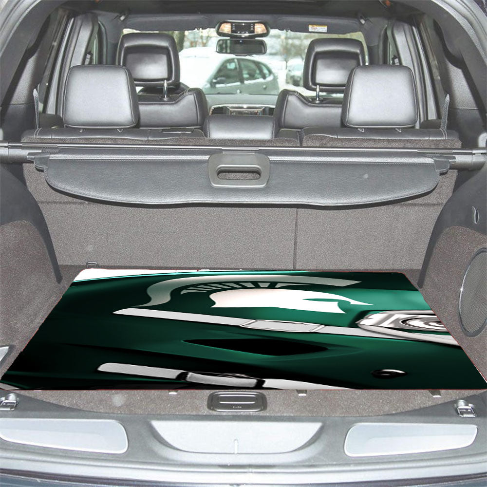 Michigan State Helmet Car Trunk Mat Non Slip