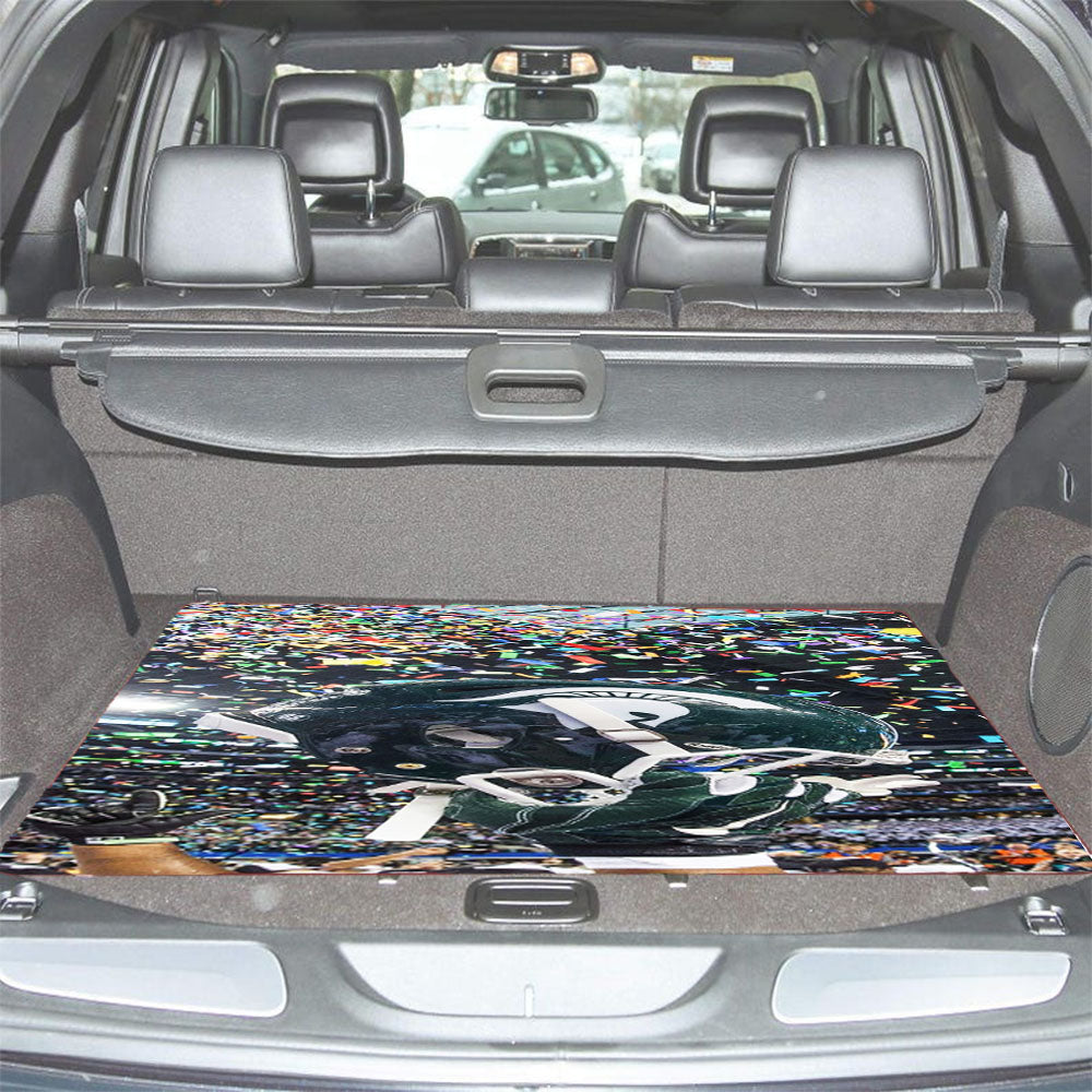 Michigan States Spartans Helmet Team Car Trunk Mat Non Slip