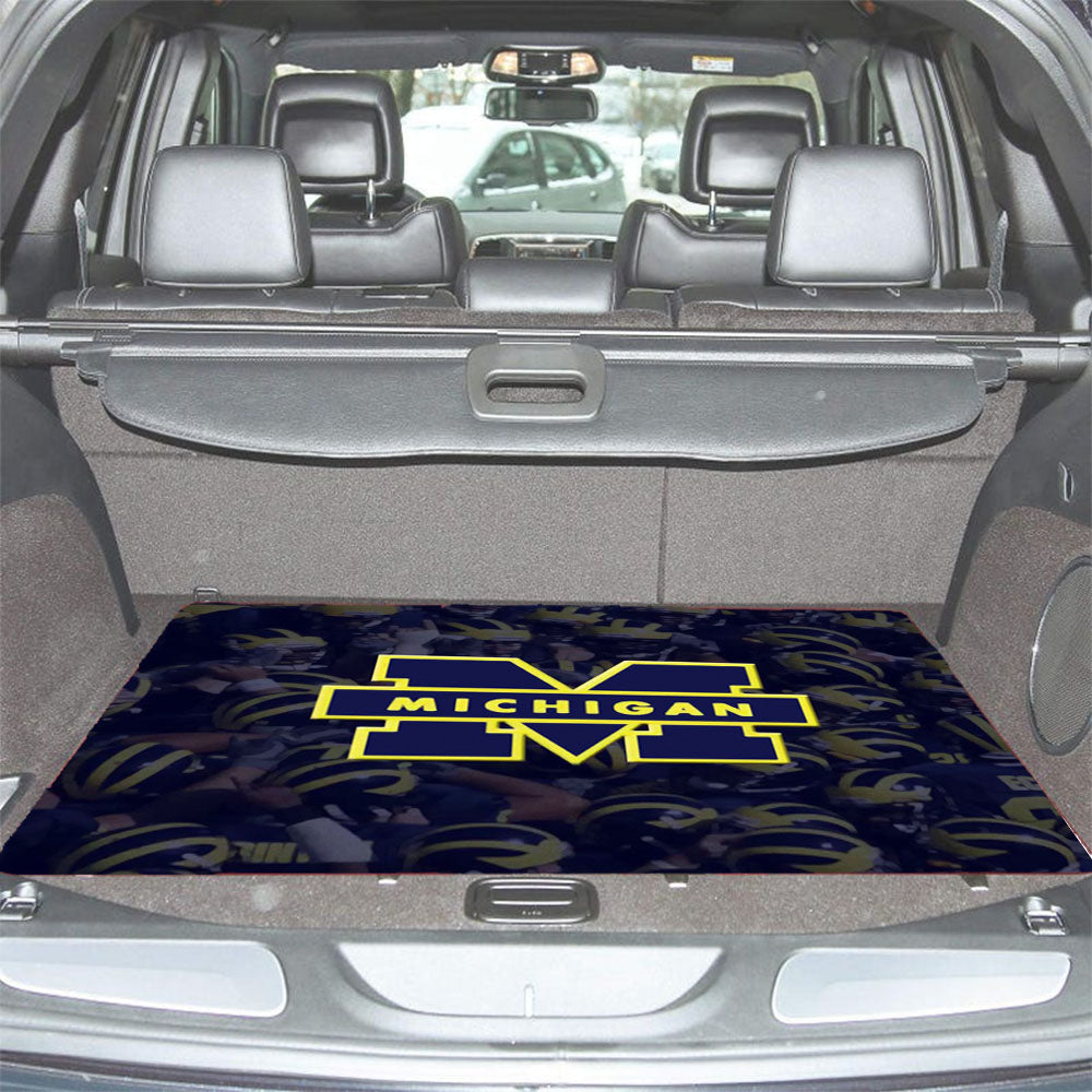 Michigan Wolverines Football Logo Car Trunk Mat Non Slip