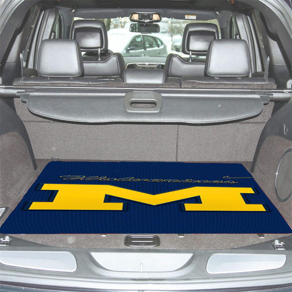 Michigan Wolverines Go Blue Car Trunk Mat Non Slip