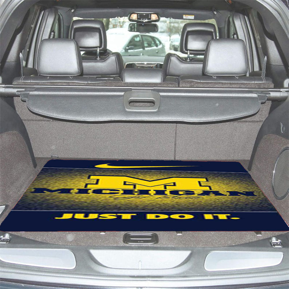 Michigan Wolverines Go Blue 2 Car Trunk Mat Non Slip