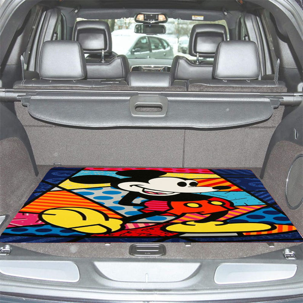 Mickey Mouse Romero Britto Car Trunk Mat Non Slip