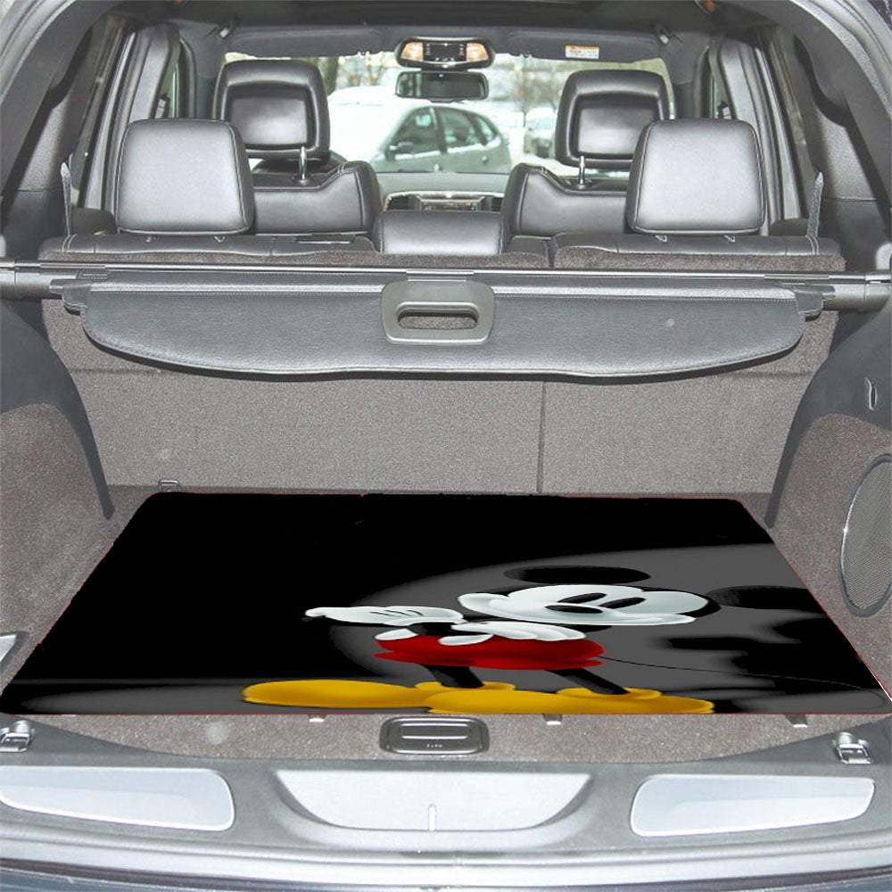 Mickey Mouse Spotlight Black Car Trunk Mat Non Slip