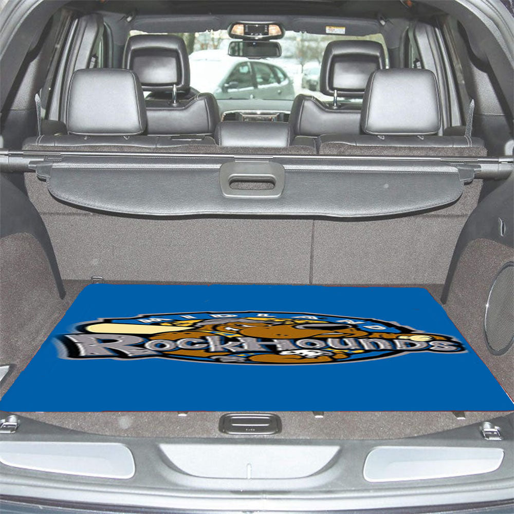 Miland Rock Hounds Baseball Logo Blue Car Trunk Mat Non Slip