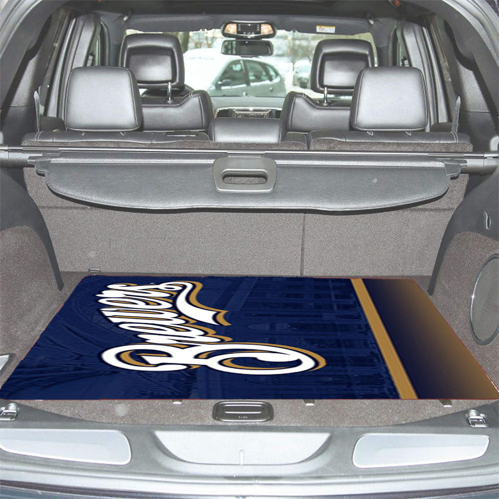 Milwaukee Brewers City Car Trunk Mat Non Slip