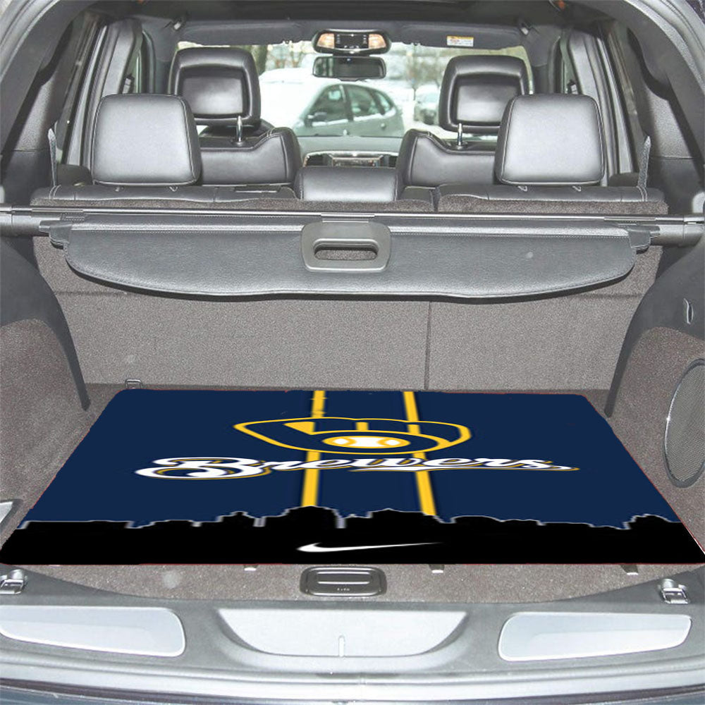Milwaukee Brewers Mlb Team Car Trunk Mat Non Slip