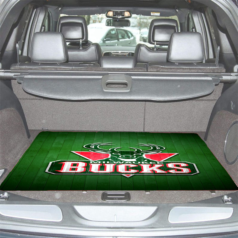 Milwaukee Bucks Hardwood Car Trunk Mat Non Slip
