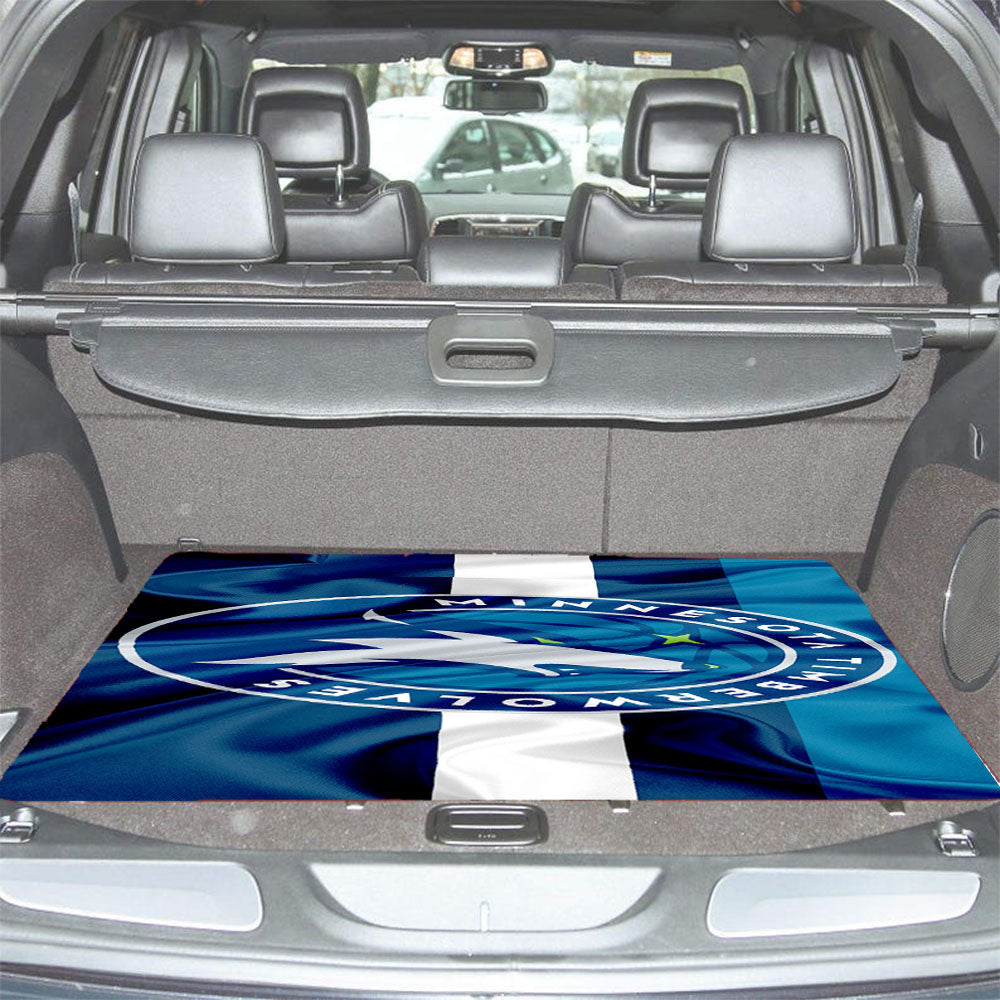 Minnesota Timberwolves Art Car Trunk Mat Non Slip