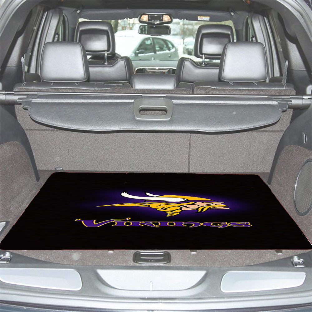 Minnesota Vikings Logo Black Car Trunk Mat Non Slip