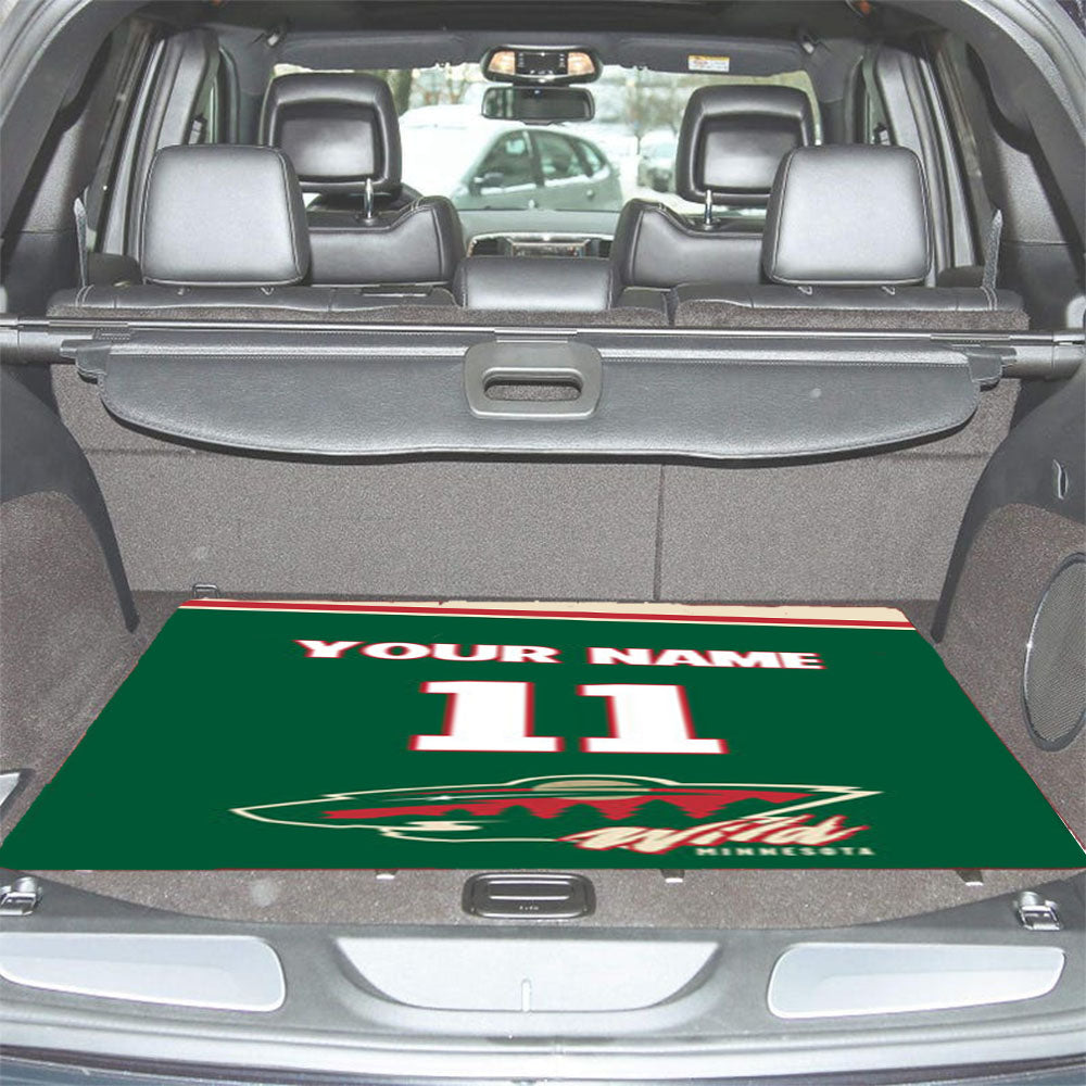 Minnesota Wild Personalized Name Car Trunk Mat Non Slip