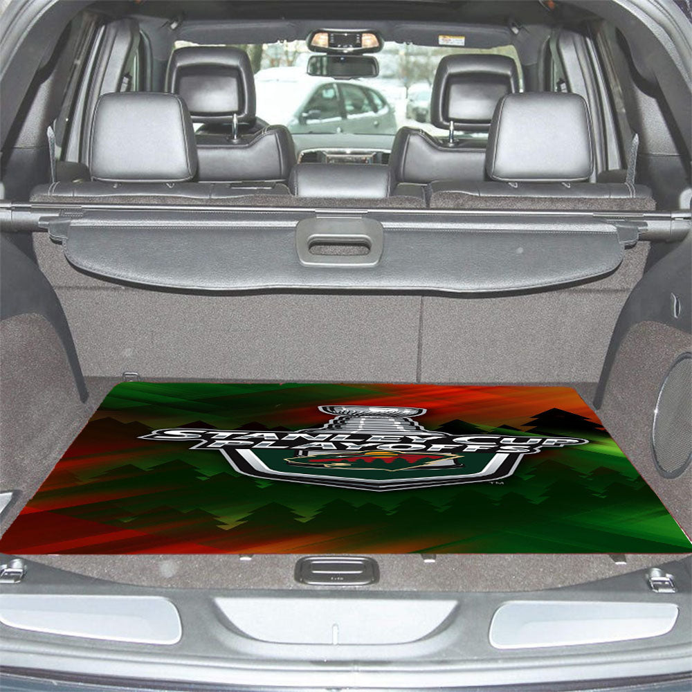 Minnesota Wild Playoff Car Trunk Mat Non Slip