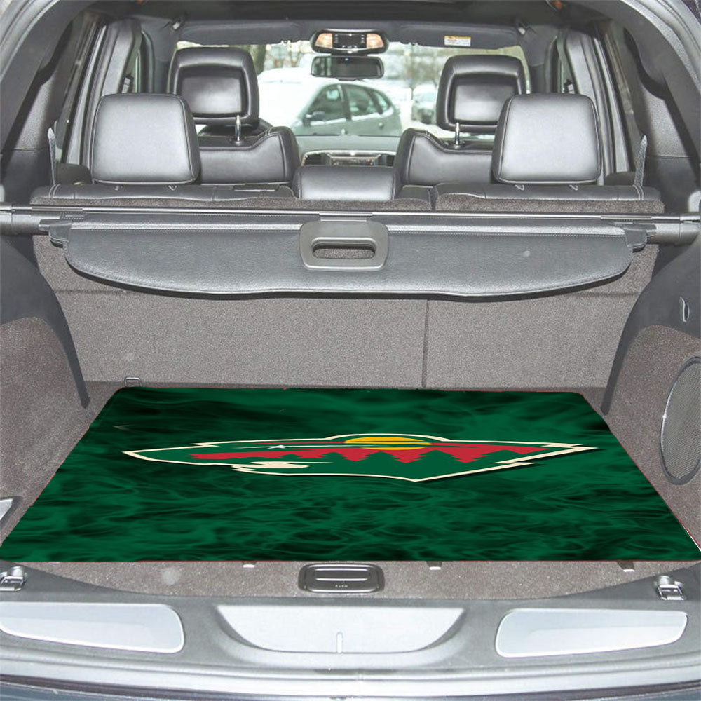 Minnesota Wild Smoke Car Trunk Mat Non Slip