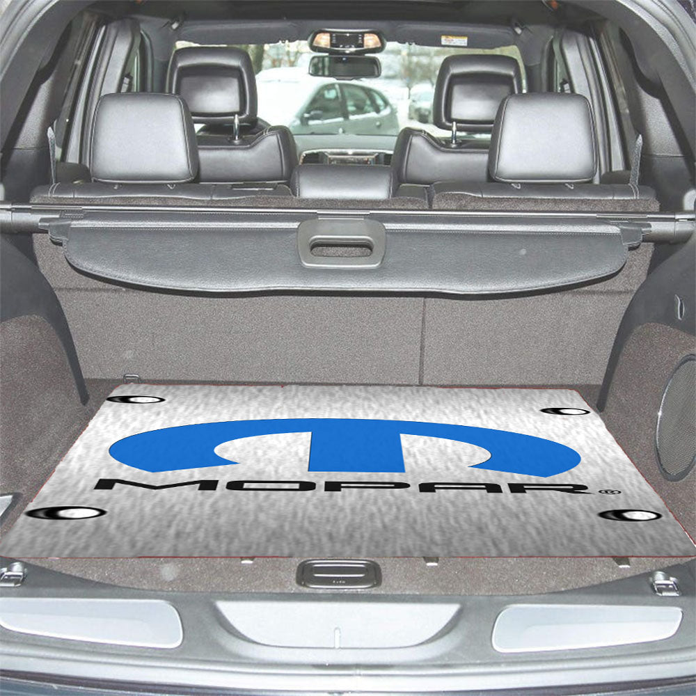 Mopar Black Logo Car Trunk Mat Non Slip
