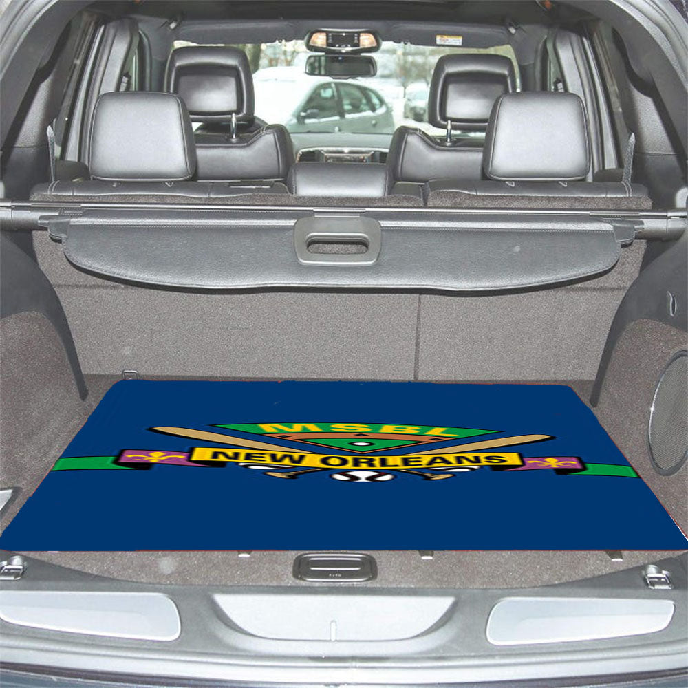 Msbl New Orleans Baseball Logo Blue Car Trunk Mat Non Slip