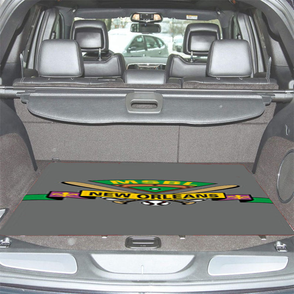 Msbl New Orleans Baseball Logo Gray Car Trunk Mat Non Slip