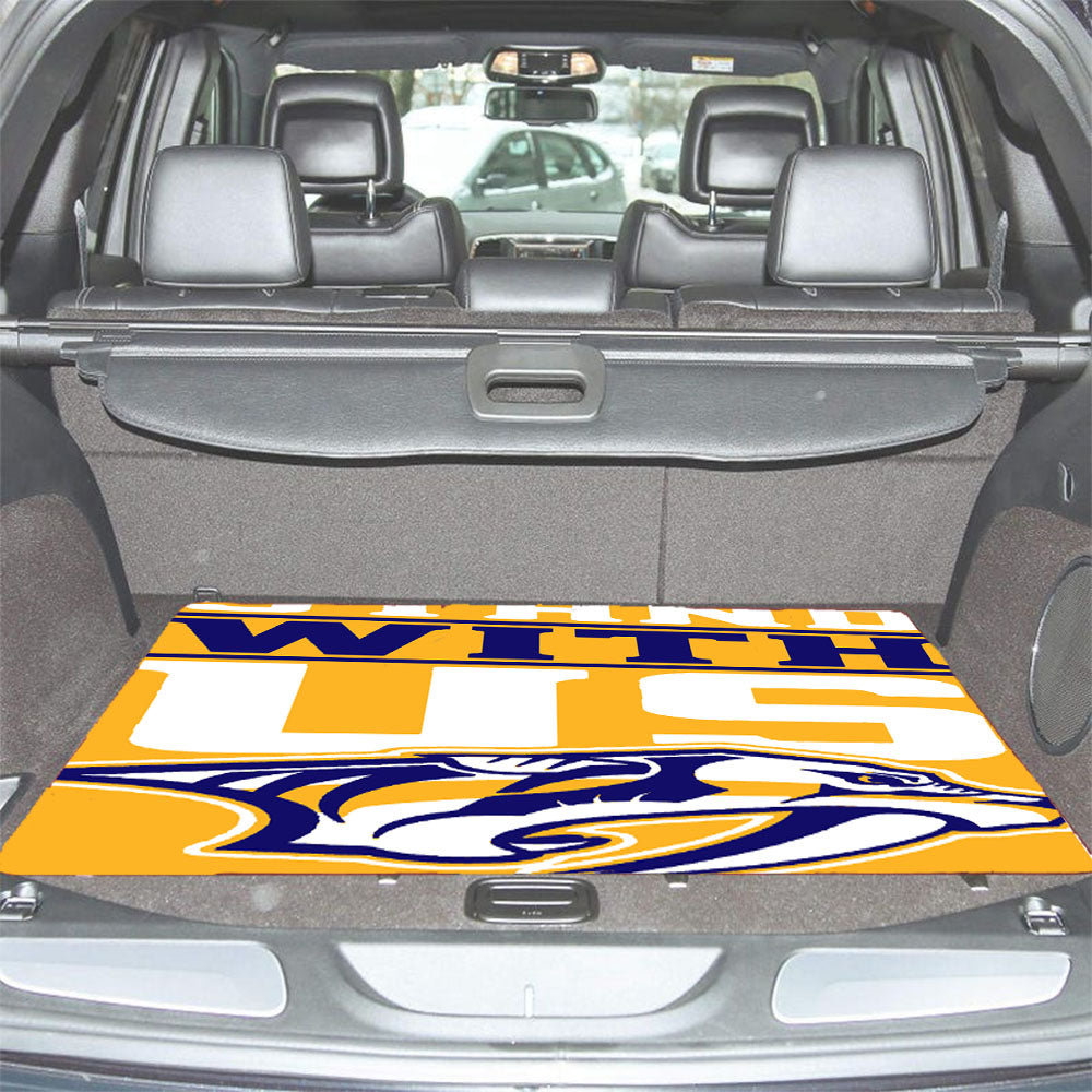 Nashville Predators Stand With Us Yellow Car Trunk Mat Non Slip