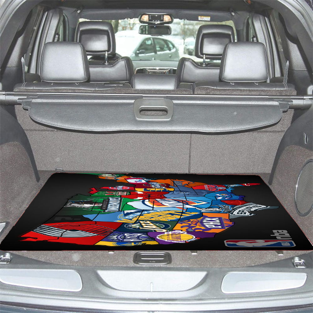 Nba Usa Collages Team Car Trunk Mat Non Slip