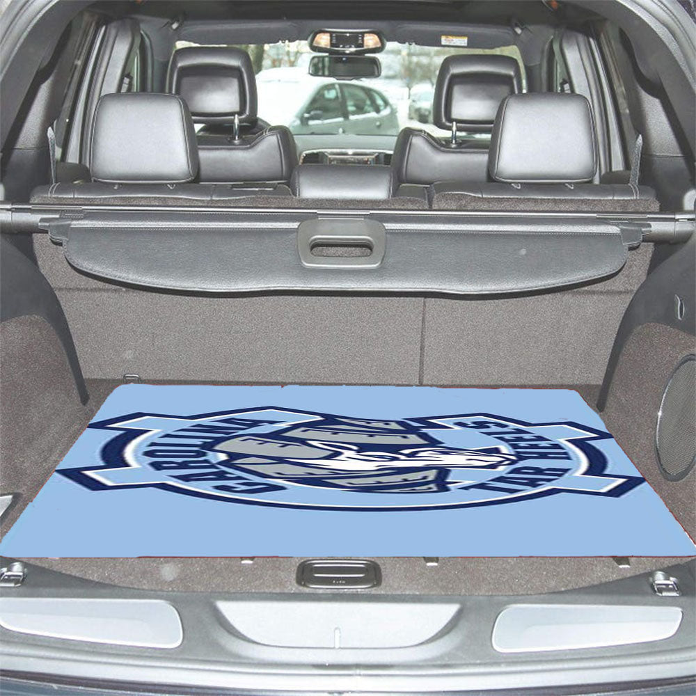 Nc Tarheels Logo On Blue Car Trunk Mat Non Slip