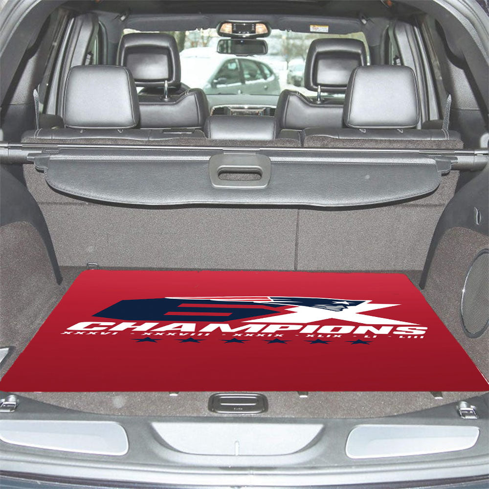 New England Patriots 6X Champions Car Trunk Mat Non Slip