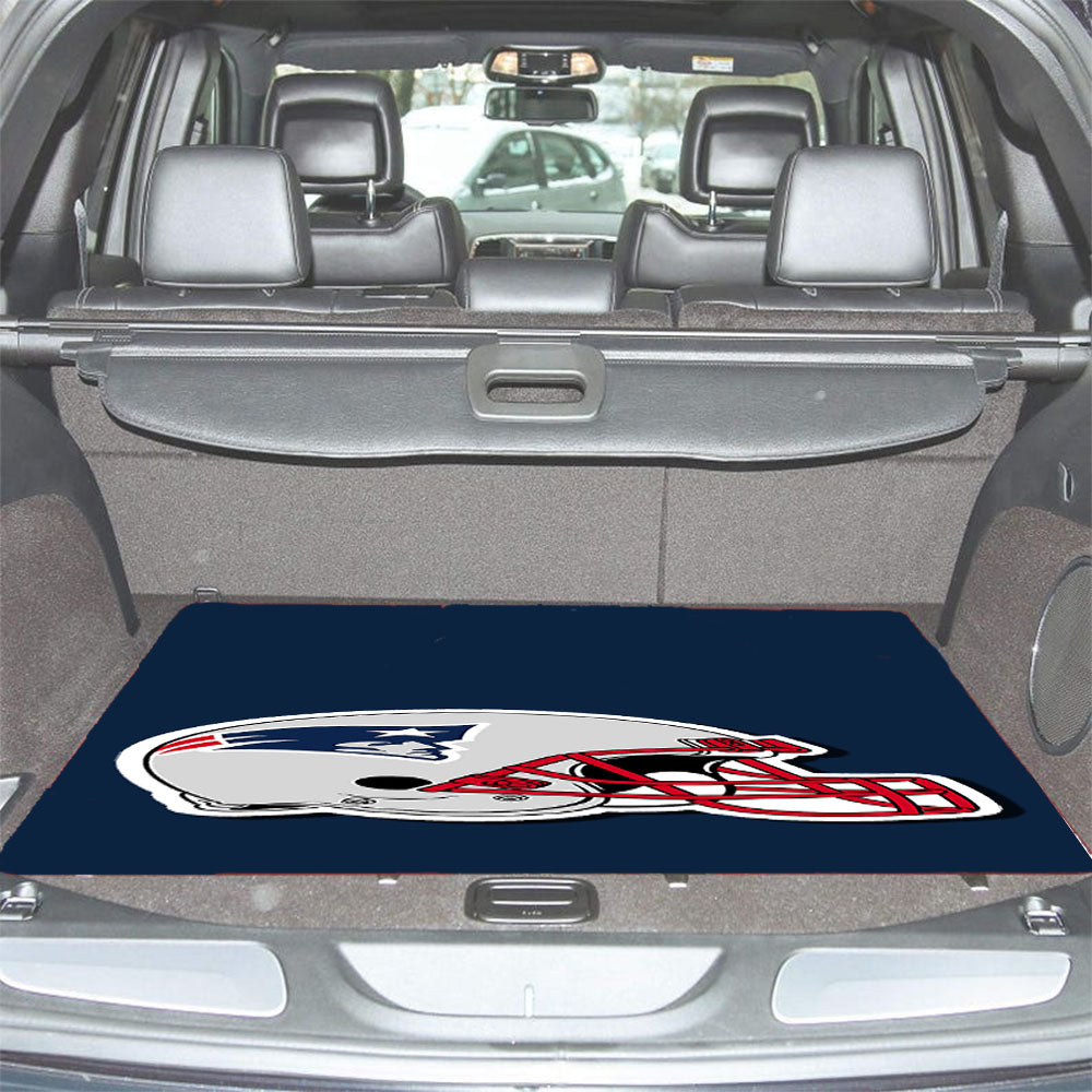 New England Patriots Football Helmet Painting Car Trunk Mat Non Slip