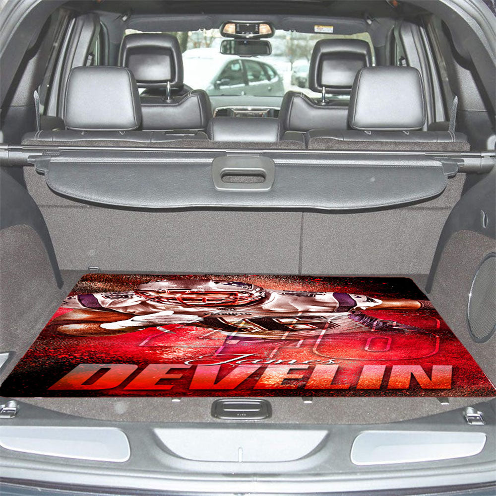 New England Patriots James Develin Car Trunk Mat Non Slip