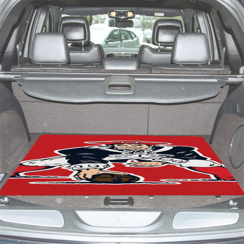 New England Patriots Logo 2 Car Trunk Mat Non Slip