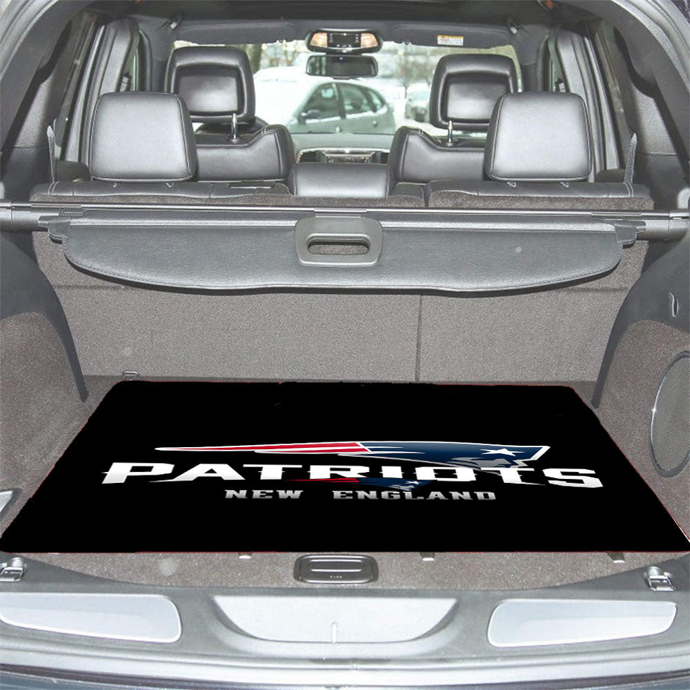 New England Patriots Logo Black Car Trunk Mat Non Slip