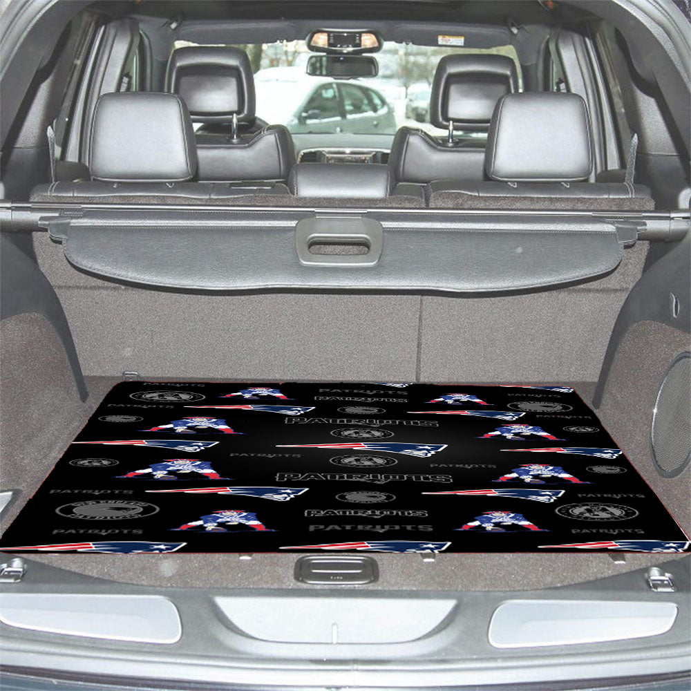 New England Patriots Logo Pattern Car Trunk Mat Non Slip