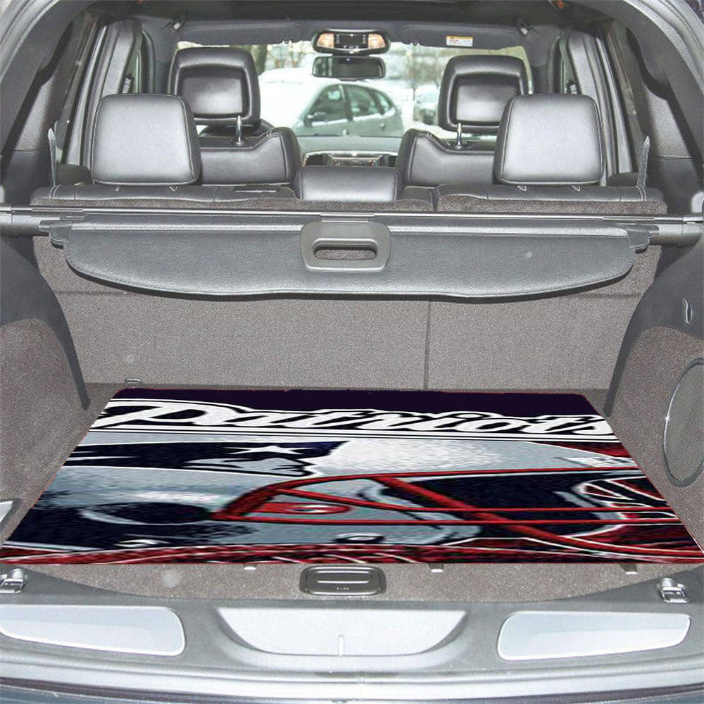 New England Patriots Rough Helmet Car Trunk Mat Non Slip