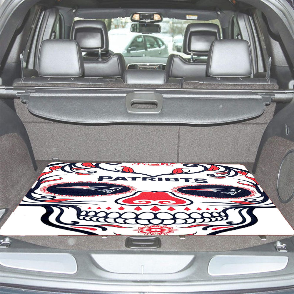 New England Patriots Skull Car Trunk Mat Non Slip