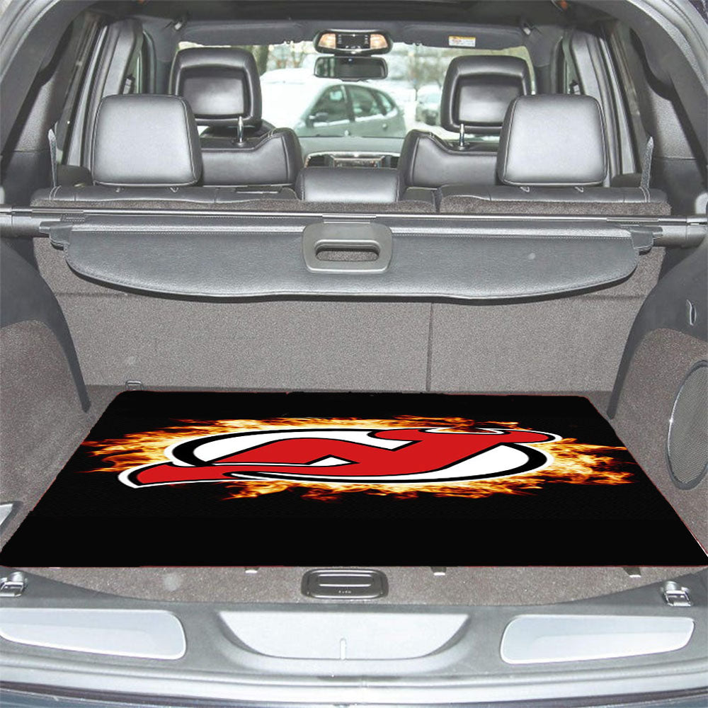New Jersey Devils Logo Car Trunk Mat Non Slip