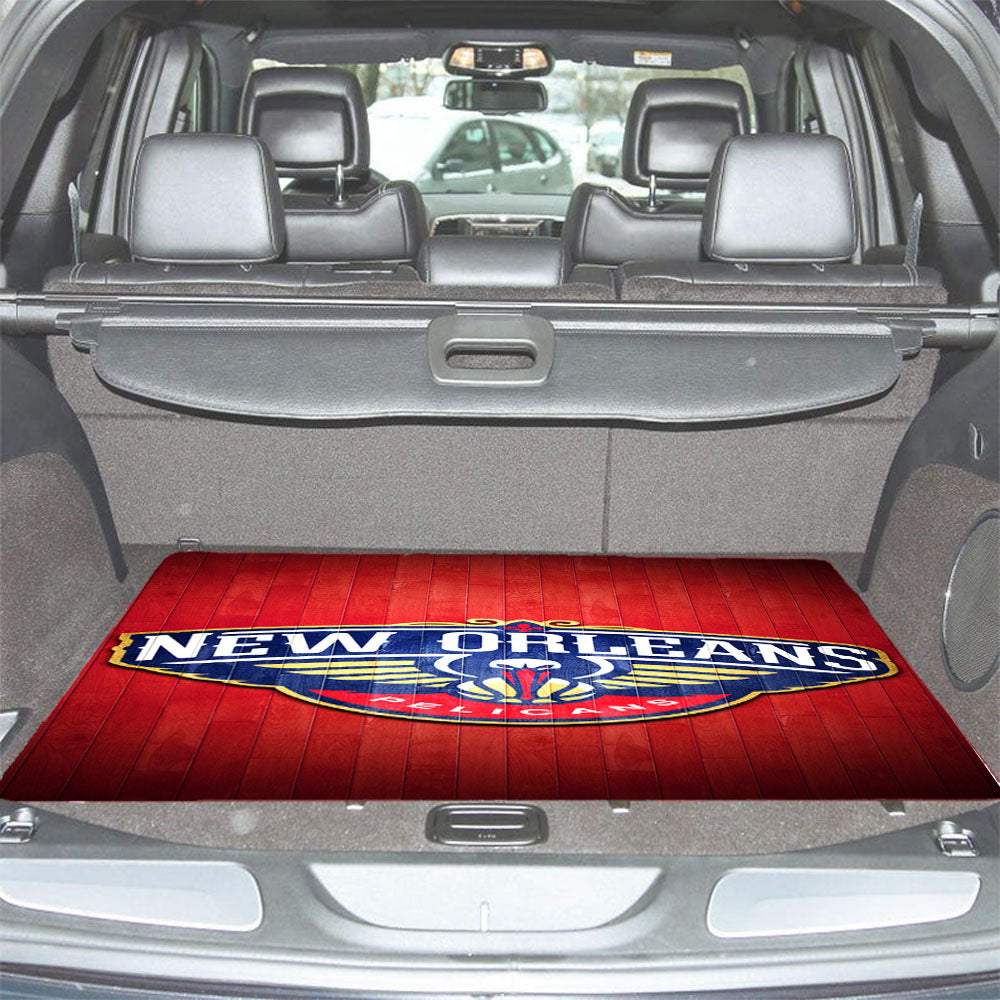 New Orleans Pelicans Hardwood Car Trunk Mat Non Slip