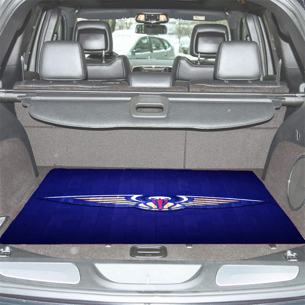 New Orleans Pelicans Hardwood 2 Car Trunk Mat Non Slip