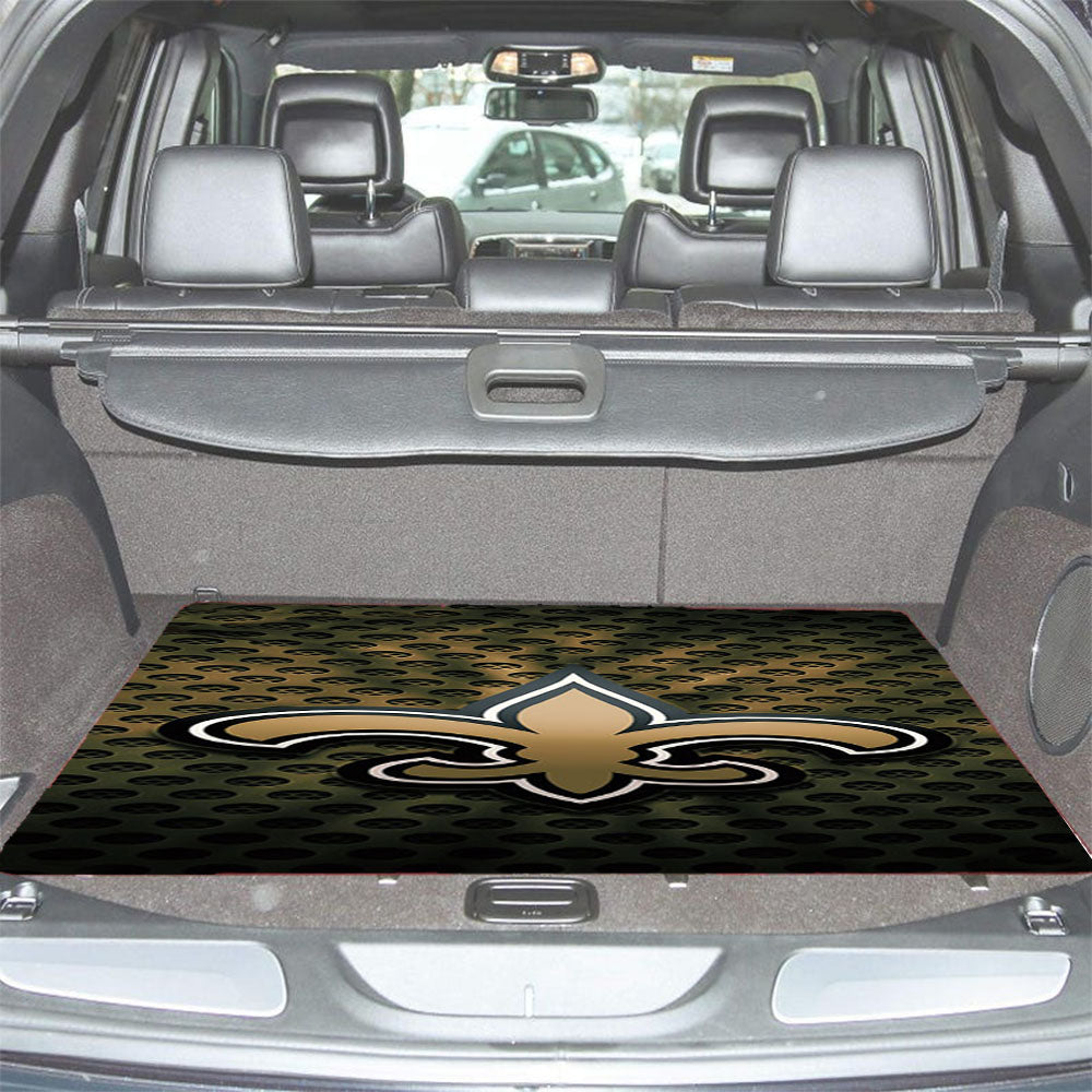 New Orleans Saints 2 Car Trunk Mat Non Slip