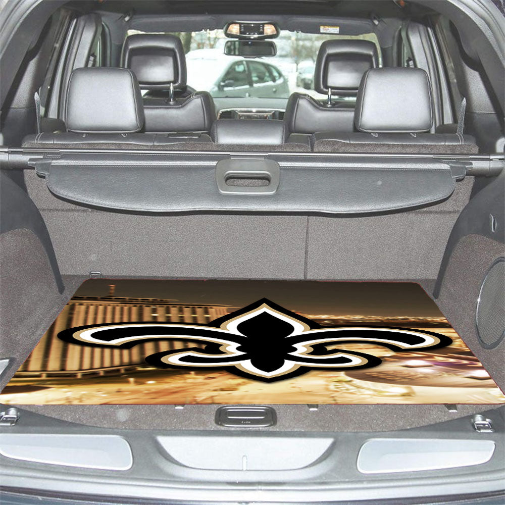 New Orleans Saints Emblem Car Trunk Mat Non Slip