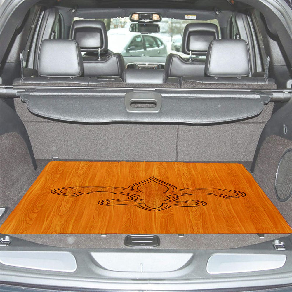 New Orleans Saints Wooden Car Trunk Mat Non Slip
