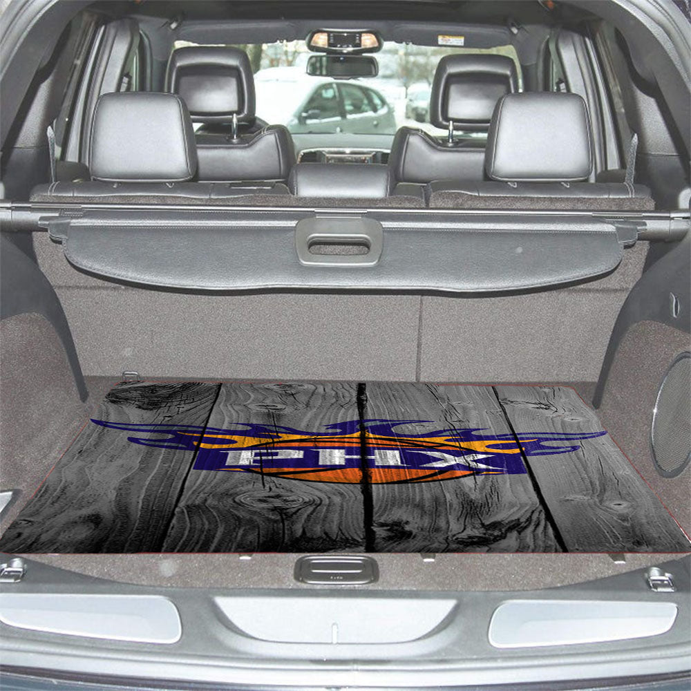 New Phoenix Suns Nba Logo Dark Wood Wallpaper Car Trunk Mat Non Slip
