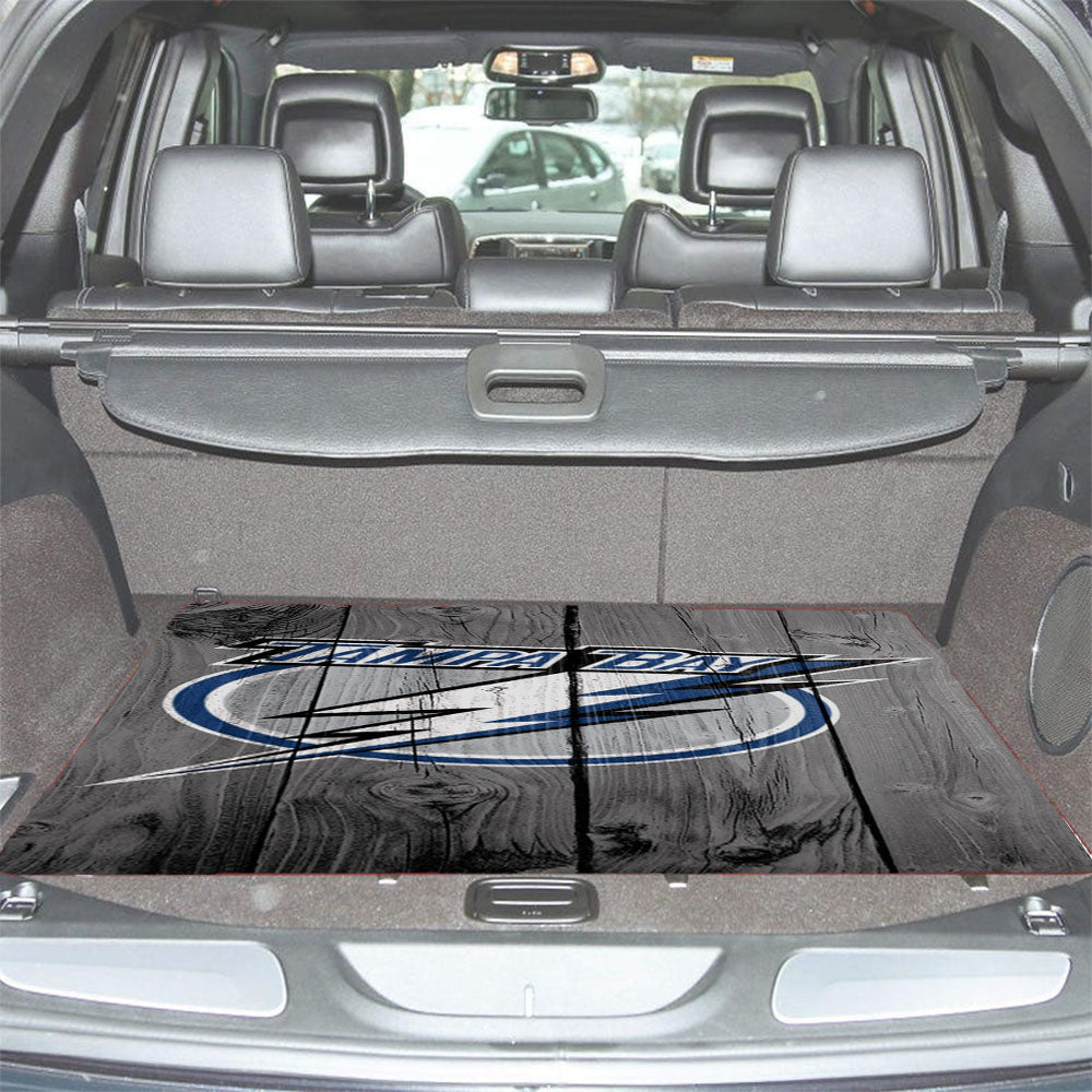 New Tampa Bay Lightning Nhl Logo Dark Wood Car Trunk Mat Non Slip