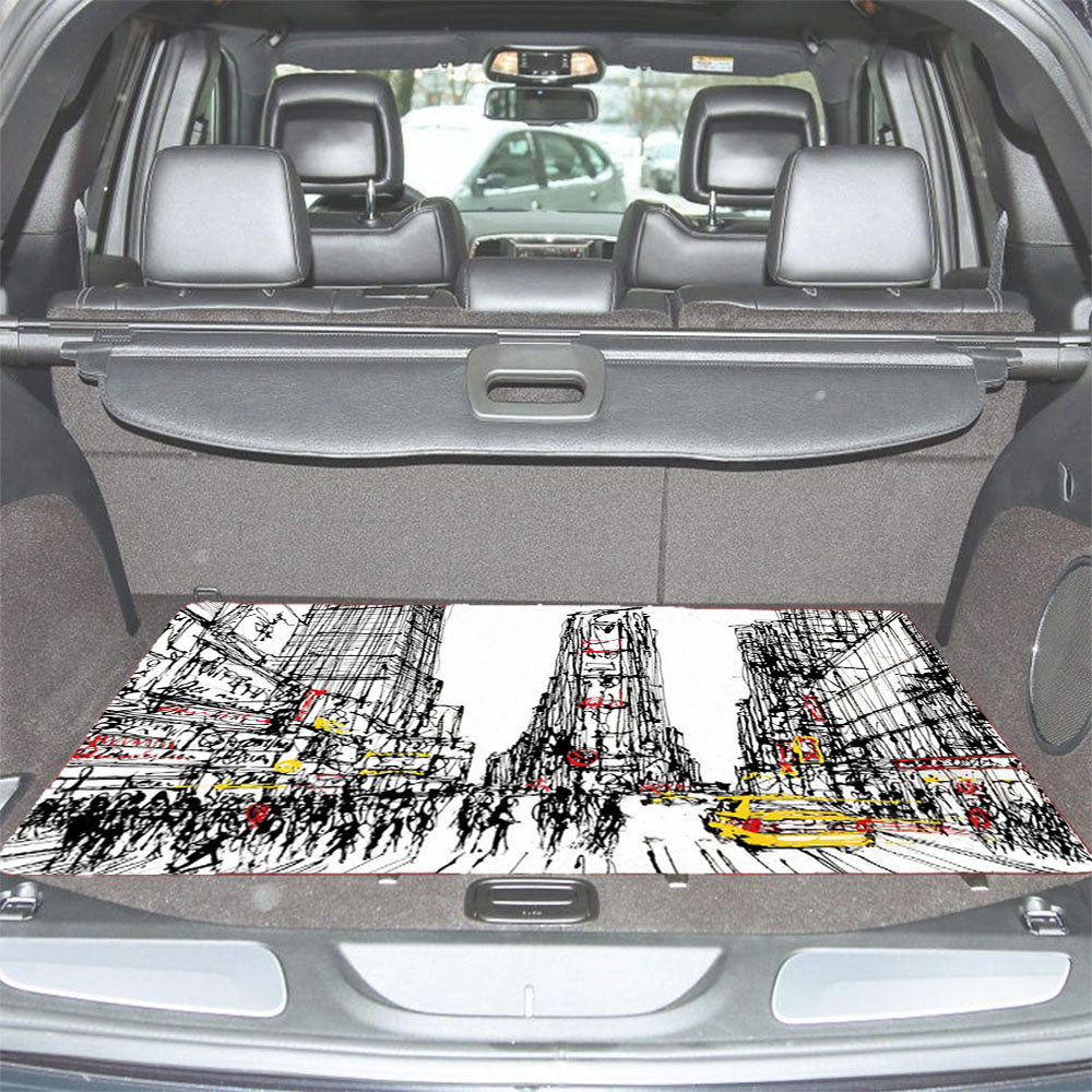 New York Art Car Trunk Mat Non Slip