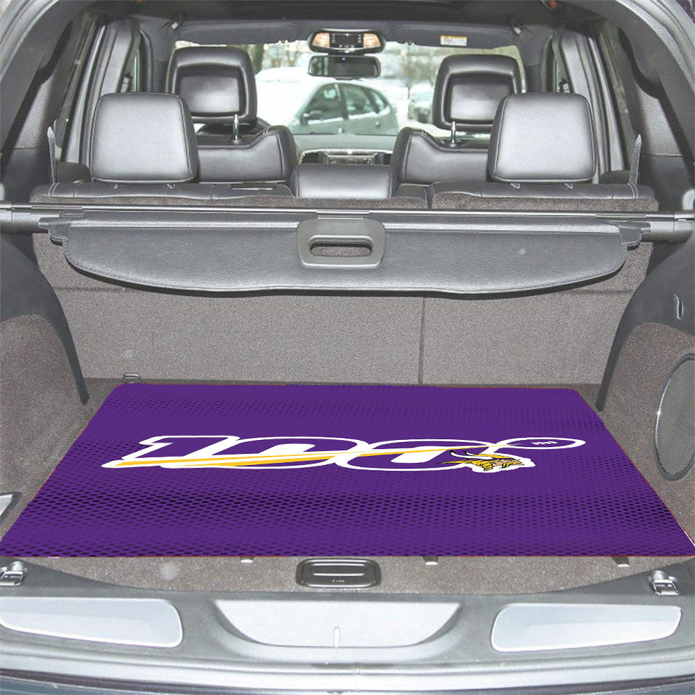 Nfl 100Th Minnesota Vikings Wallpapers Car Trunk Mat Non Slip