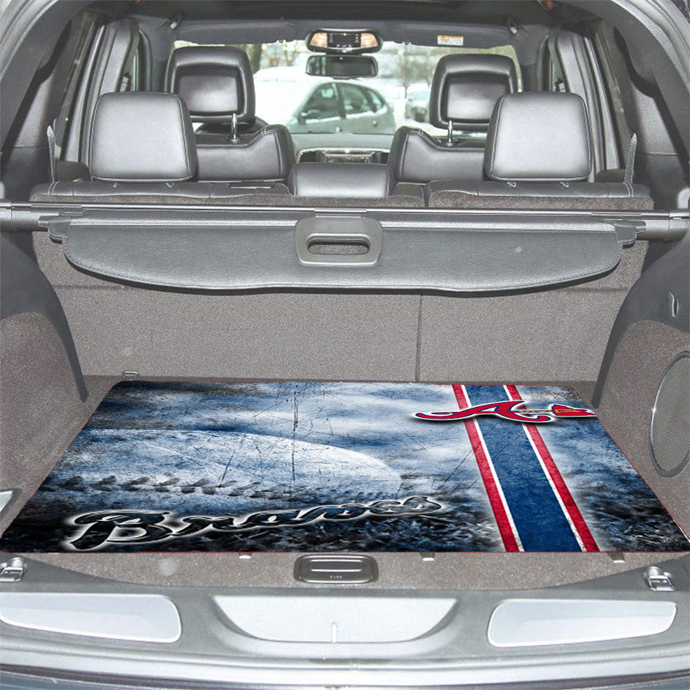 Nfl Atlanta Braves Wallpaper Car Trunk Mat Non Slip