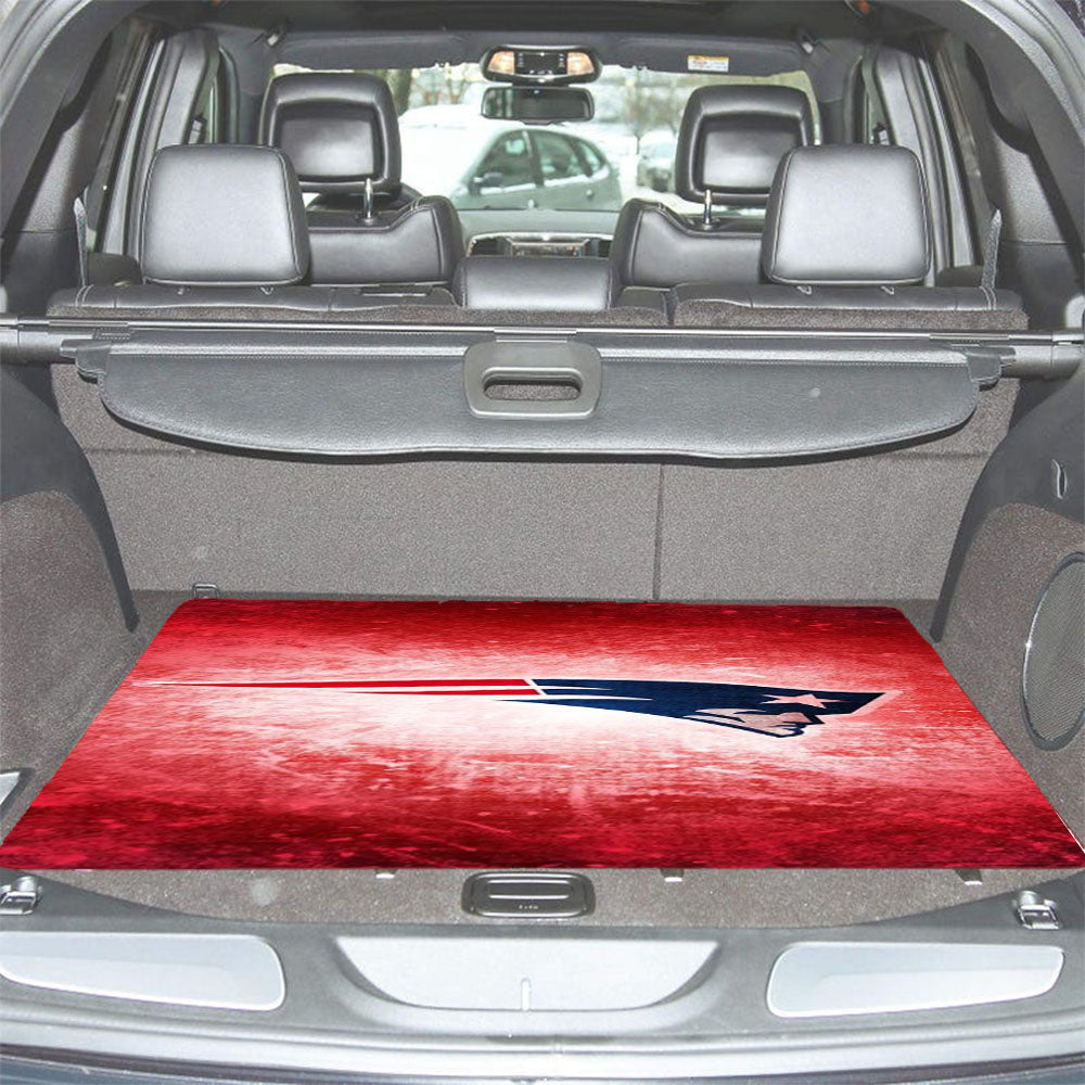 Nfl In Red Background Car Trunk Mat Non Slip