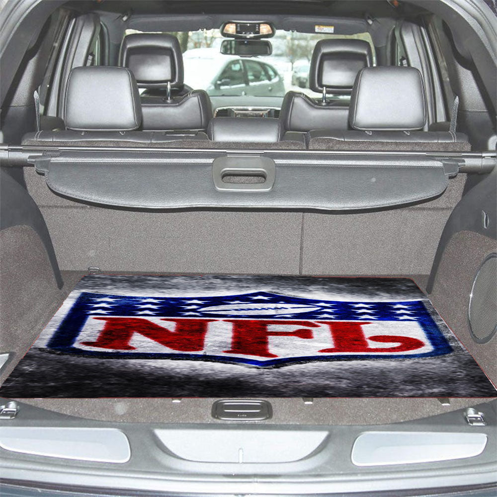 Nfl Logo Grunge Background Car Trunk Mat Non Slip