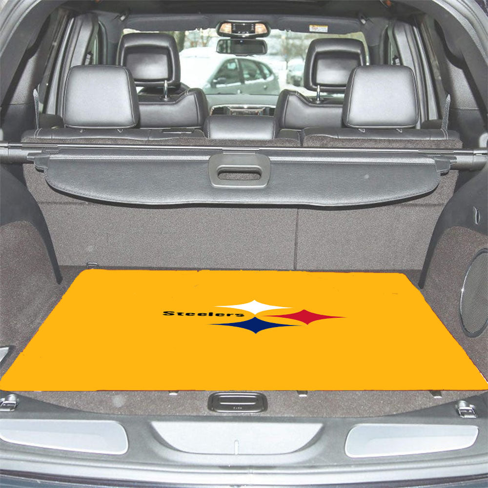 Nfl Pittsburgh Steelers Icon Logo Yellow Wallpapers Car Trunk Mat Non Slip
