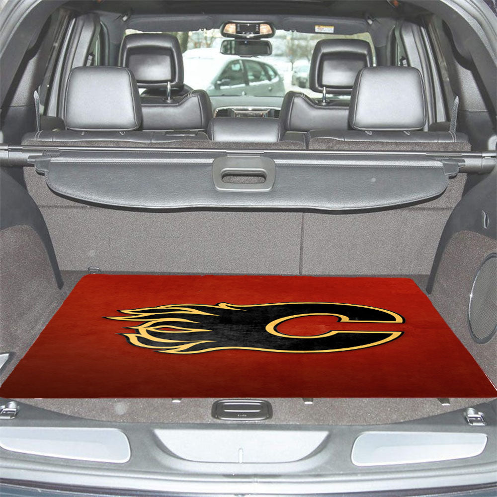 Nhl Calgary Flames Sport Logo Car Trunk Mat Non Slip