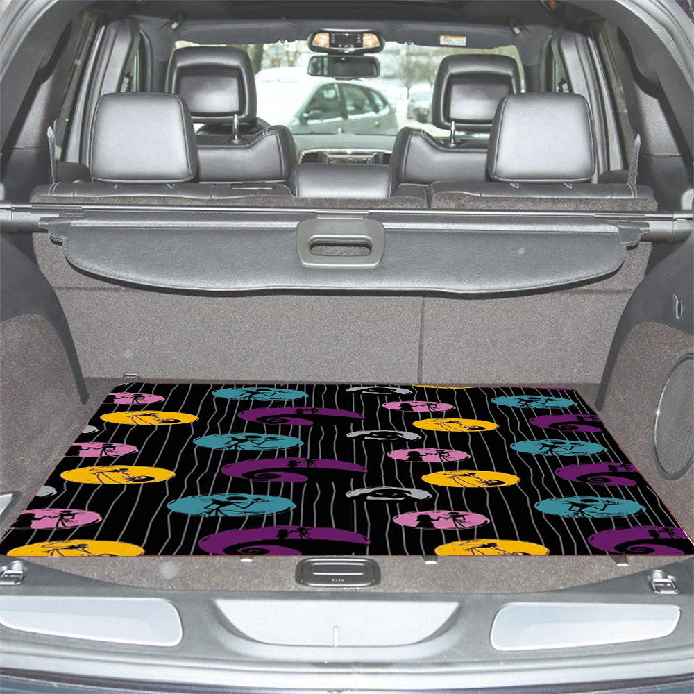 Nightmare Before Christmas Halloween Wallpaper Car Trunk Mat Non Slip