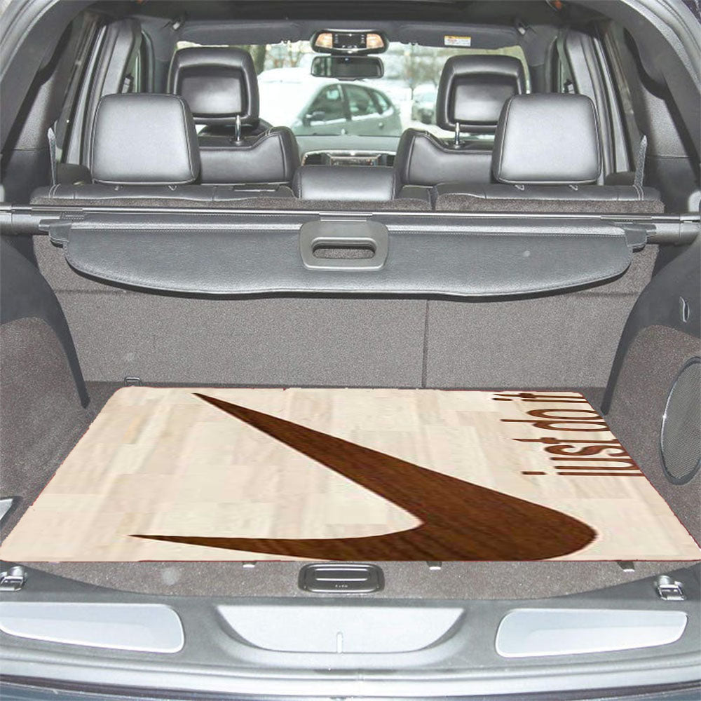 Nike Logo Wooden Car Trunk Mat Non Slip